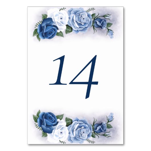 Tabellenkarte Tischnummer (Vorderseite)