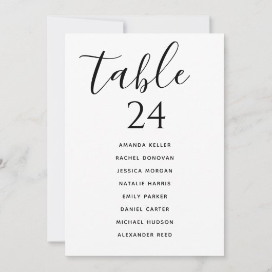 Tabellenkartenart Hochzeitsstichtabelle Dankeskarte (Vorderseite)