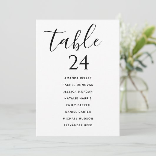 Tabellenkartenart Hochzeitsstichtabelle Dankeskarte (Stehend Vorderseite)