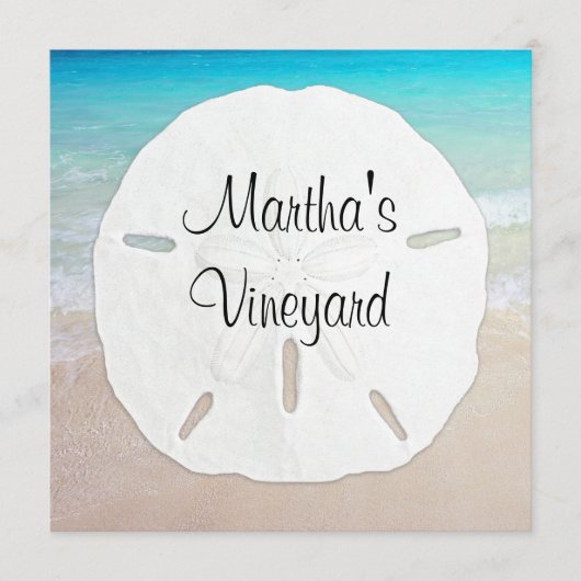 Tabellenname Sand Dollar Menü-Sitting Menükarte (Vorderseite)