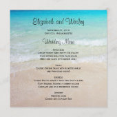 Tabellenname Sand Dollar Menü-Sitting Menükarte (Rückseite)