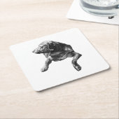 Tabellenpause, Labrador Rechteckiger Pappuntersetzer (angewinkelt)