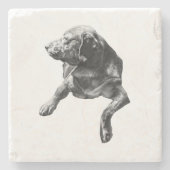 Tabellenpause, Labrador Steinuntersetzer (Vorderseite)