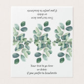 Tabellenplatzierung der Eukalyptus-Blätter mit grü (Außenseite Aufgefaltet)