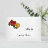 Tabellenplatzierungskarte weiß einladung (Stehend Vorderseite)