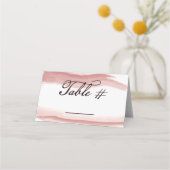 Tabellenplatzierungsnummer Faltene Platzkarte (Rückseite)