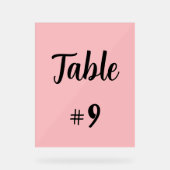 Tabellensignierung Acrylschild (Vorderseite)