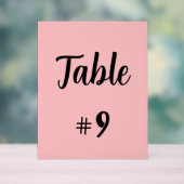 Tabellensignierung Acrylschild (Neutral)