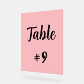 Tabellensignierung Acrylschild (Winkel)