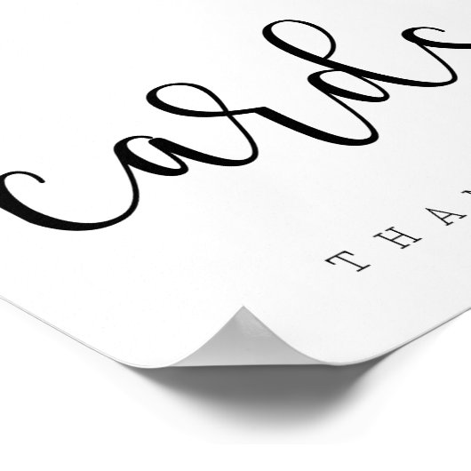 Tabellensignierung für Karten | Chic Typografy Poster (Ecke)