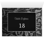 Tabellensitznummer für schwarze und silberne Damas (Innenansicht Horizontal (Unten))