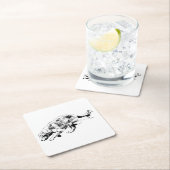 Tabellenspalte: Goldener Snapshot Rechteckiger Pappuntersetzer (Vor Ort)