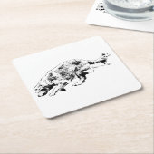 Tabellenspalte: Goldener Snapshot Rechteckiger Pappuntersetzer (angewinkelt)