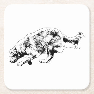 Tabellenspalte: Goldener Snapshot Rechteckiger Pappuntersetzer