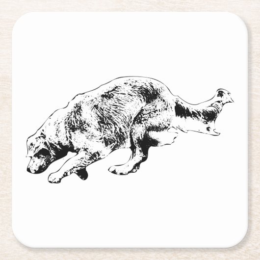 Tabellenspalte: Goldener Snapshot Rechteckiger Pappuntersetzer (Vorderseite)