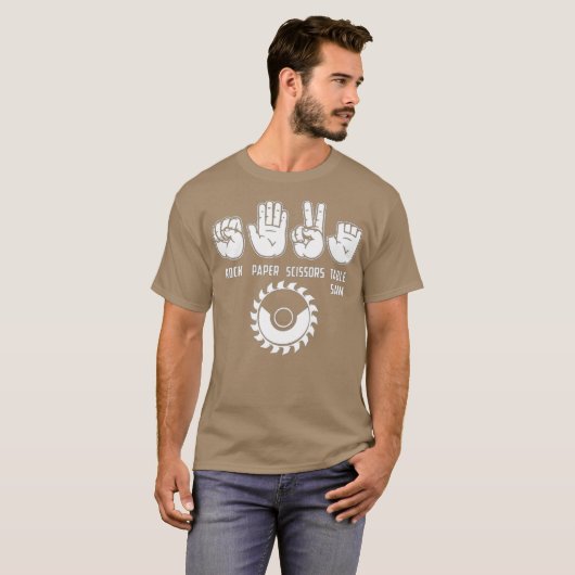 Tabellenspalte mit rockem Papier - Handschuhschnei T-Shirt (Vorne ganz)
