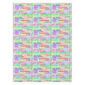 Tabellentextilgeburtstags-Party Tischdecke (Vorderseite)