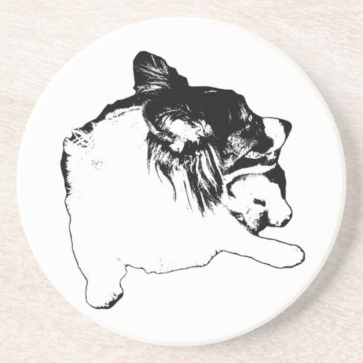 Tabellenzeile: Graphic Corgi Getränkeuntersetzer (Vorne)