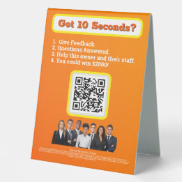 Tabellenzelt Tischaufsteller