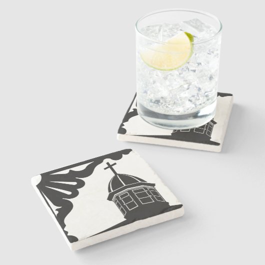 Tabernacle and Gingerbread - Martha's Vineyard Steinuntersetzer (Seitenansicht)