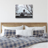 Tabernacle and Snow Gray Skies - Martha's Vineyard Leinwanddruck (Insitu (Schlafzimmer))