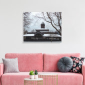 Tabernacle and Snow Gray Skies - Martha's Vineyard Leinwanddruck (Insitu (Wohnzimmer))