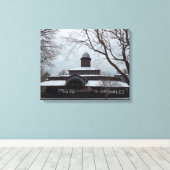 Tabernacle and Snow Gray Skies - Martha's Vineyard Leinwanddruck (Insitu (Holzboden))