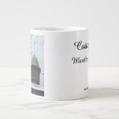 Tabernacle Cross in Snow - Martha's Vineyard Jumbo-Tasse (Vorderseite)