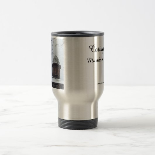 Tabernacle Cross in Snow - Martha's Vineyard Reisebecher (Mittel)