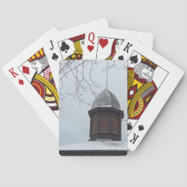 Tabernacle Cross in Snow - Martha's Vineyard Spielkarten