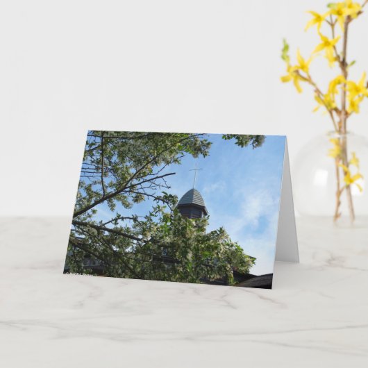 Tabernacle im Frühling - Martha's Vineyard Karte (Gelbe Blume)