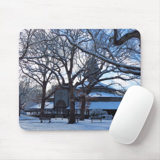 Tabernacle Morning After Snow - Martha's Vineyard Mousepad (Mit Mouse)