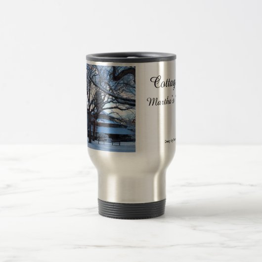 Tabernacle Morning After Snow - Martha's Vineyard Reisebecher (Mittel)