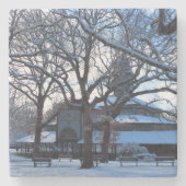 Tabernacle Morning After Snow - Martha's Vineyard Steinuntersetzer (Vorderseite)