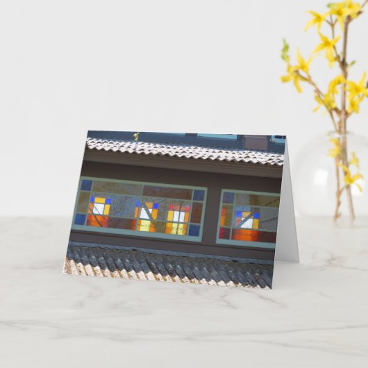 Tabernacle Stains Glass - Martha's Vineyard Karte (Gelbe Blume)