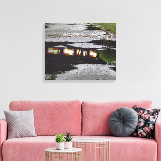 Tabernacle Window Reflection - Martha's Vineyard Leinwanddruck (Insitu (Wohnzimmer))