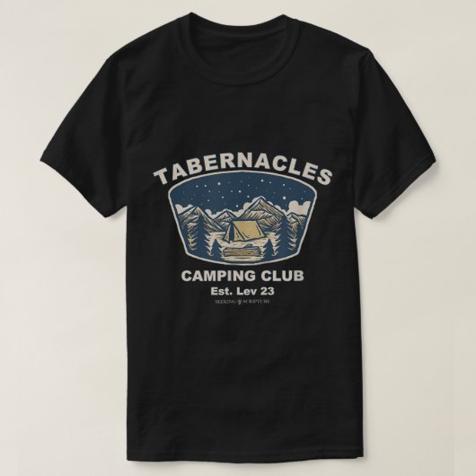 Tabernacles Camping Club Sukkot T-Shirt (Design vorne)