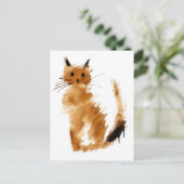 Tabi-Katze Postkarte (Stehend Vorderseite)