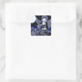 "Tabitha" Blue Gothic Angel Art Sticker (Tasche)