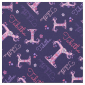 Tabitha Brief T-Monogramm Herz-Blume Stoff (Nahaufnahme)