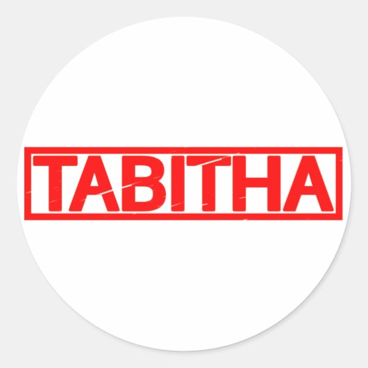 Tabitha Briefmarke Runder Aufkleber (Vorderseite)