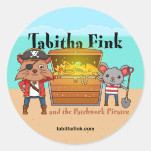 Tabitha Fink und der Patchwork-Piraten-Aufkleber Runder Aufkleber