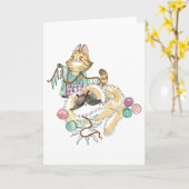 Tabitha und Figaro Gruß-Karte Karte (Gelbe Blume)