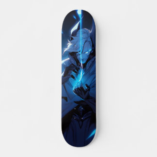 Tabla de Skate Anime Azul con Poderes Mágicos Skateboard