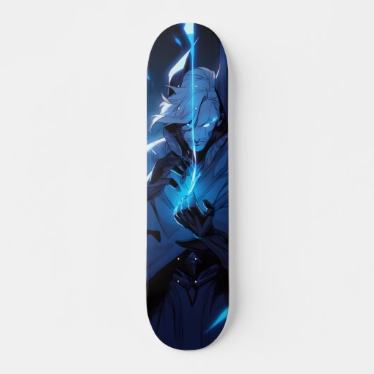Tabla de Skate Anime Azul con Poderes Mágicos Skateboard (Vorne)