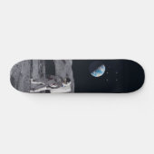 Tabla de Skate Astronauta en la Luna Skateboard (Horizontal)
