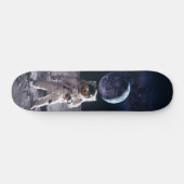 Tabla de Skate Astronauta en la Luna Skateboard (Horizontal)
