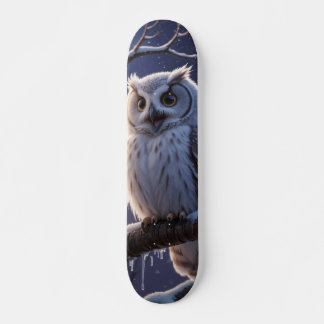 Tabla de Skate Búho en el Invierno Frío Skateboard