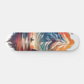 Tabla de Skate con Paisaje Artístico Montañés Skateboard (Horizontal)