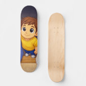 Tabla de Skate Dibujo Animado de Niño Sonriente Skateboard (Vorderseite)